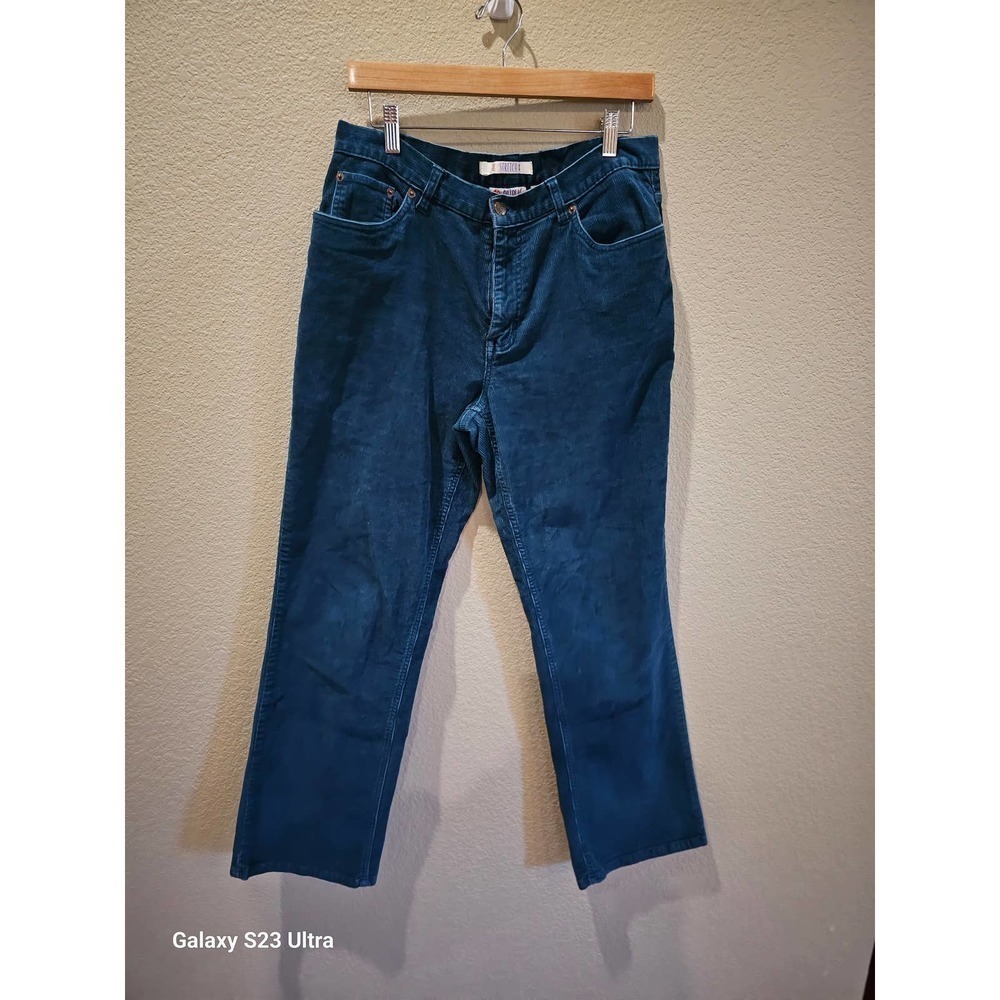 Vintage Bill Blass hi-rise teal corduroys